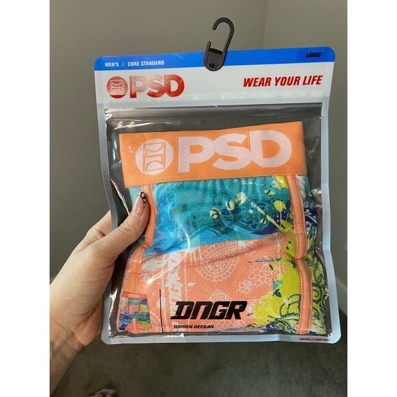 New PSD Men's Core Standard Boxer Brief, DNGR Paisley Size Large - Picture 1 of 3